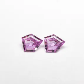 0.31cttw 2pc 4.04x3.51x1.57mm 4.03x3.51x1.58mm Shield Step Cut Sapphire Matching Pair 22770-01