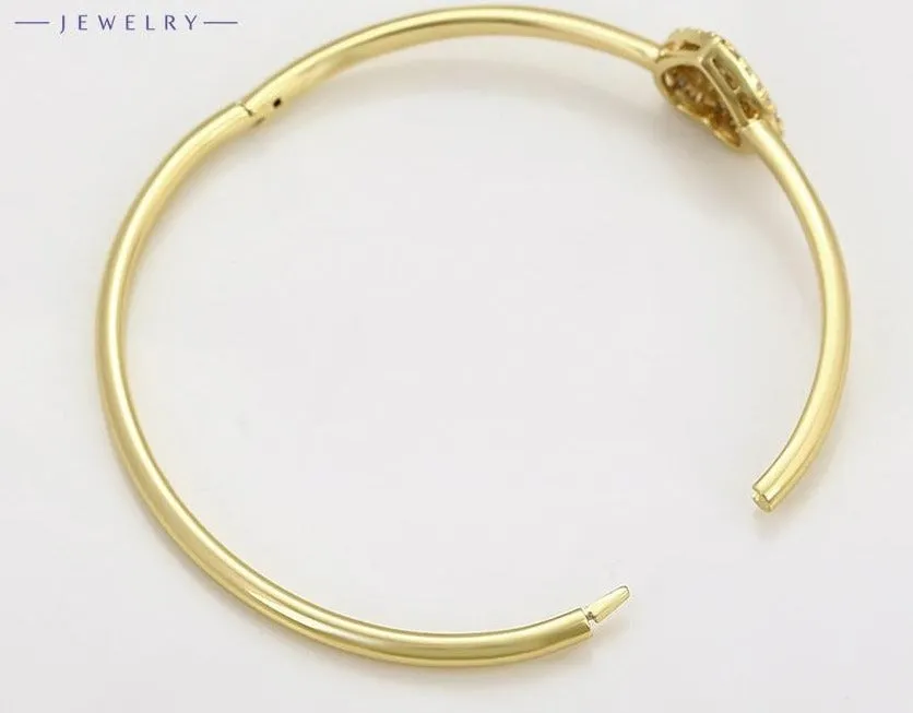 14k Gold Filled Heart Bangle