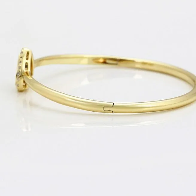 14k Gold Filled Heart Bangle