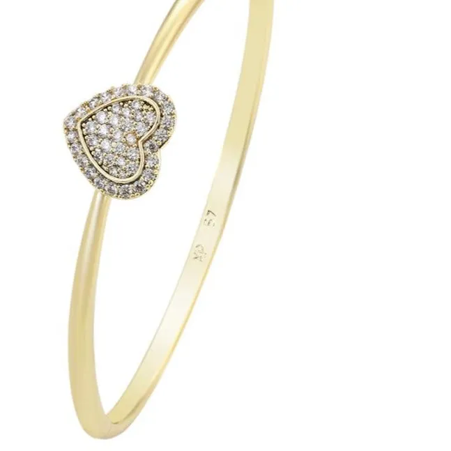 14k Gold Filled Heart Bangle