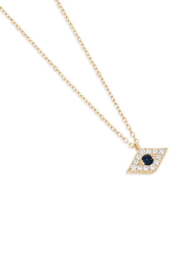 14kt Gold Evil Eye Necklace