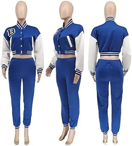 2 Pcs Women's Fashion Winter Tracksuit Set X4704595