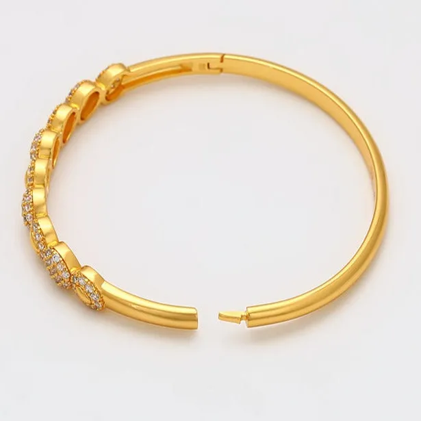 24k Dubai Gold Plated Bangles Gift for Women