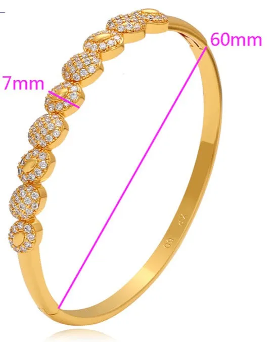 24k Dubai Gold Plated Bangles Gift for Women