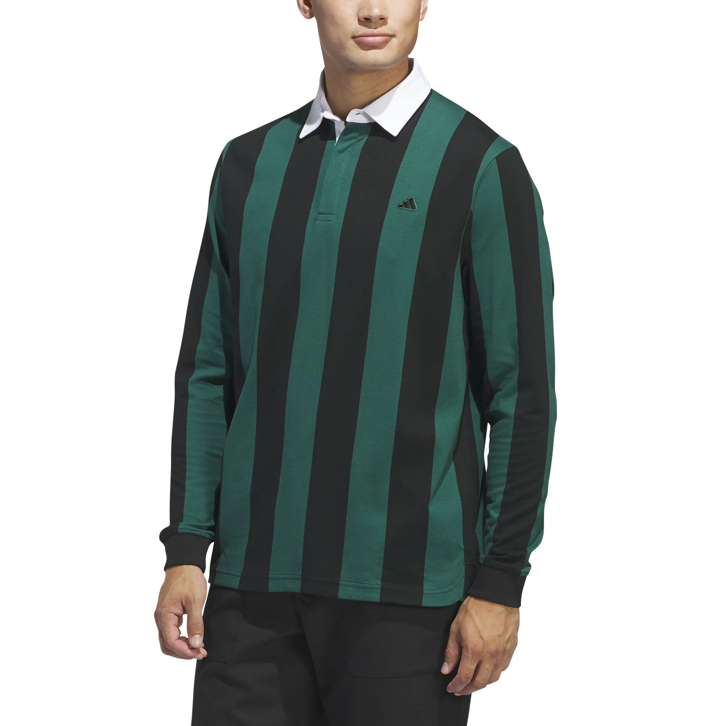 adidas Go-To Long Sleeve Rugby Polo Shirt - Court Green SS24