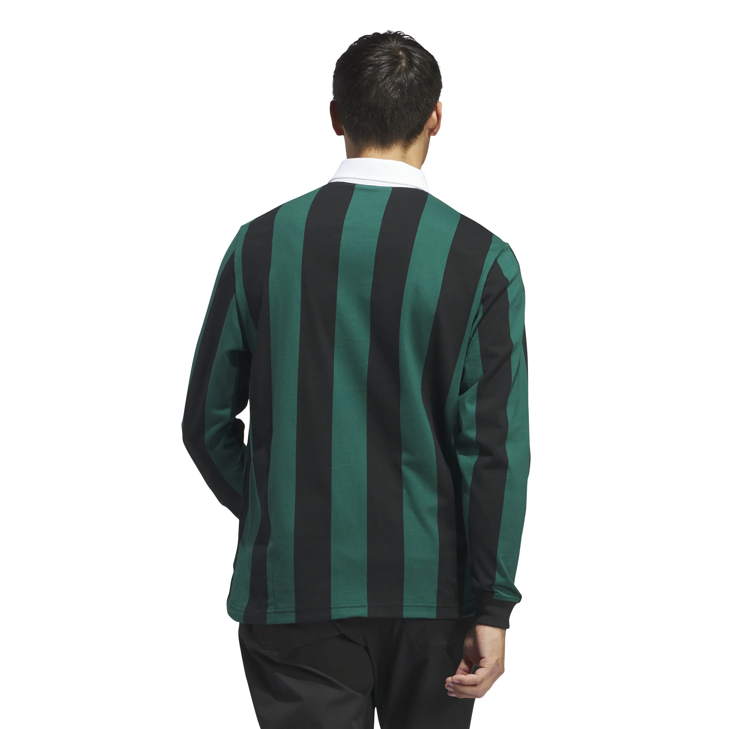 adidas Go-To Long Sleeve Rugby Polo Shirt - Court Green SS24