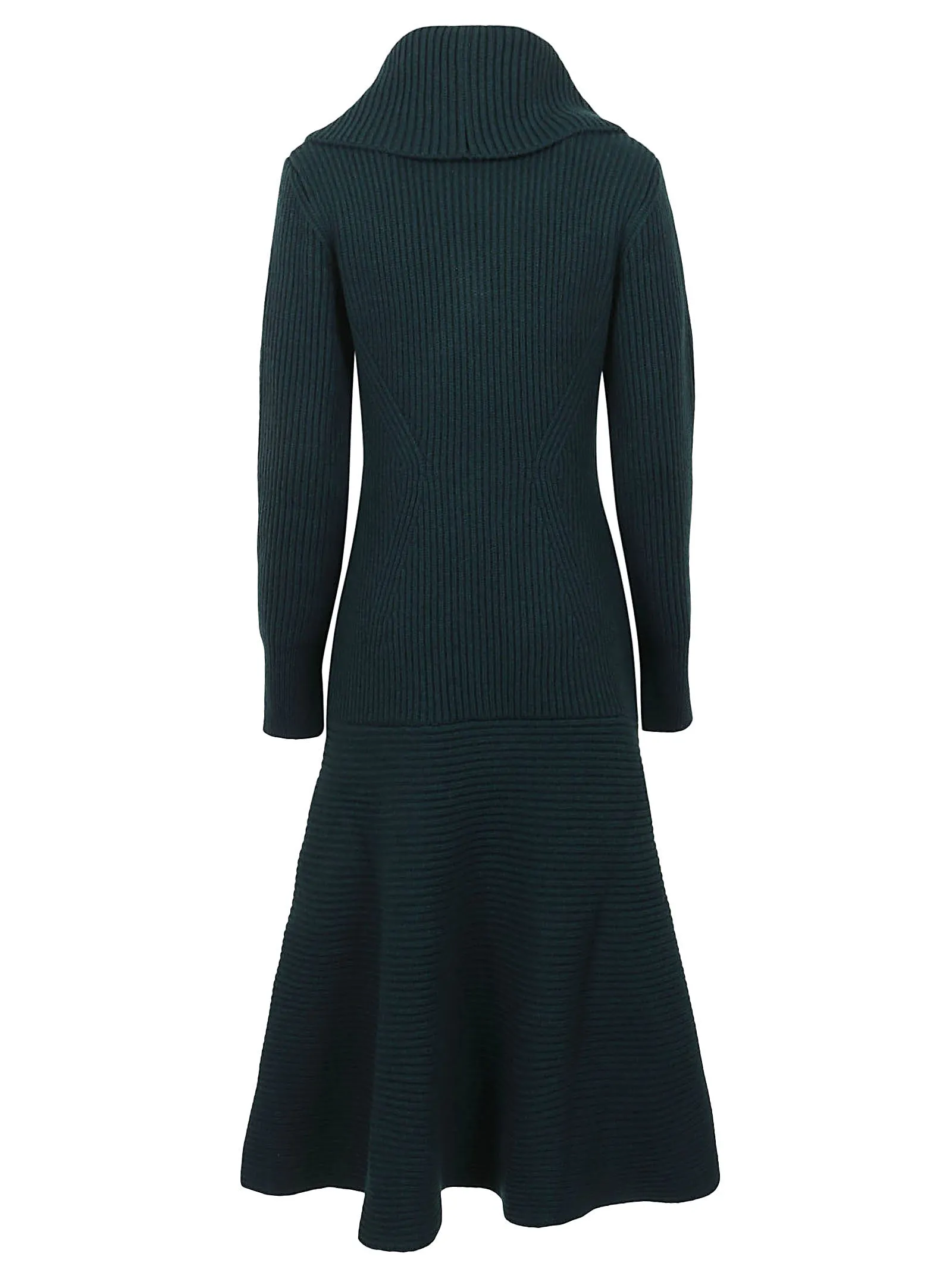 Alexander McQueen Ribbed Knitted V-Neck Dress