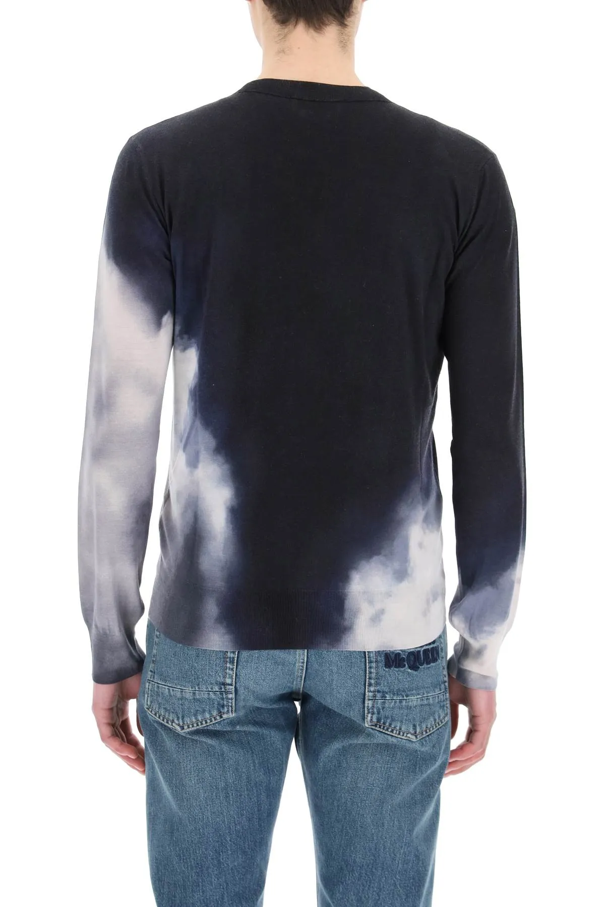 Alexander McQueen Storm Sky Printed Jumper