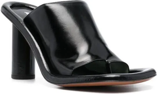 AMBUSH 95mm patent leather cushion mules Black