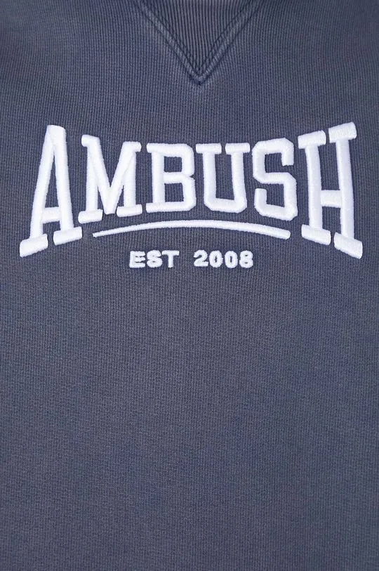 AMBUSH cotton sweatshirt Graphic Crewneck Insignia men's blue color BMBA001S24FLE