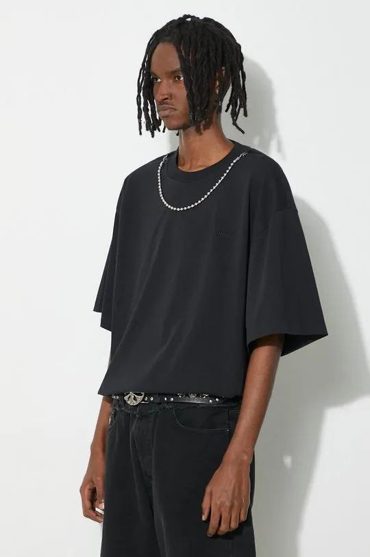 AMBUSH cotton t-shirt Ballchain men’s black color BMAA001S24JER