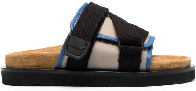 AMBUSH leather padded slides Neutrals