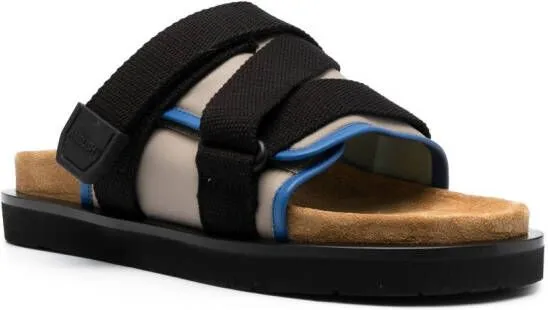 AMBUSH leather padded slides Neutrals