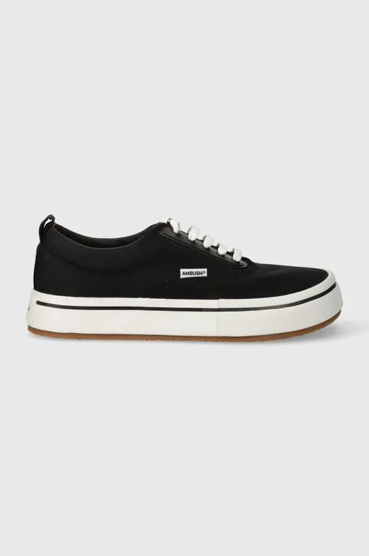 AMBUSH plimsolls Vulcanized Lace Up Canvas men's black color BMIA012S24FAB