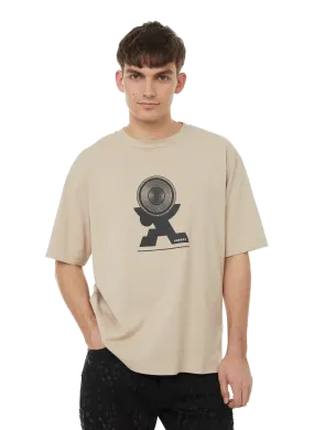 AMBUSH  Printed cotton T-shirt - Beige