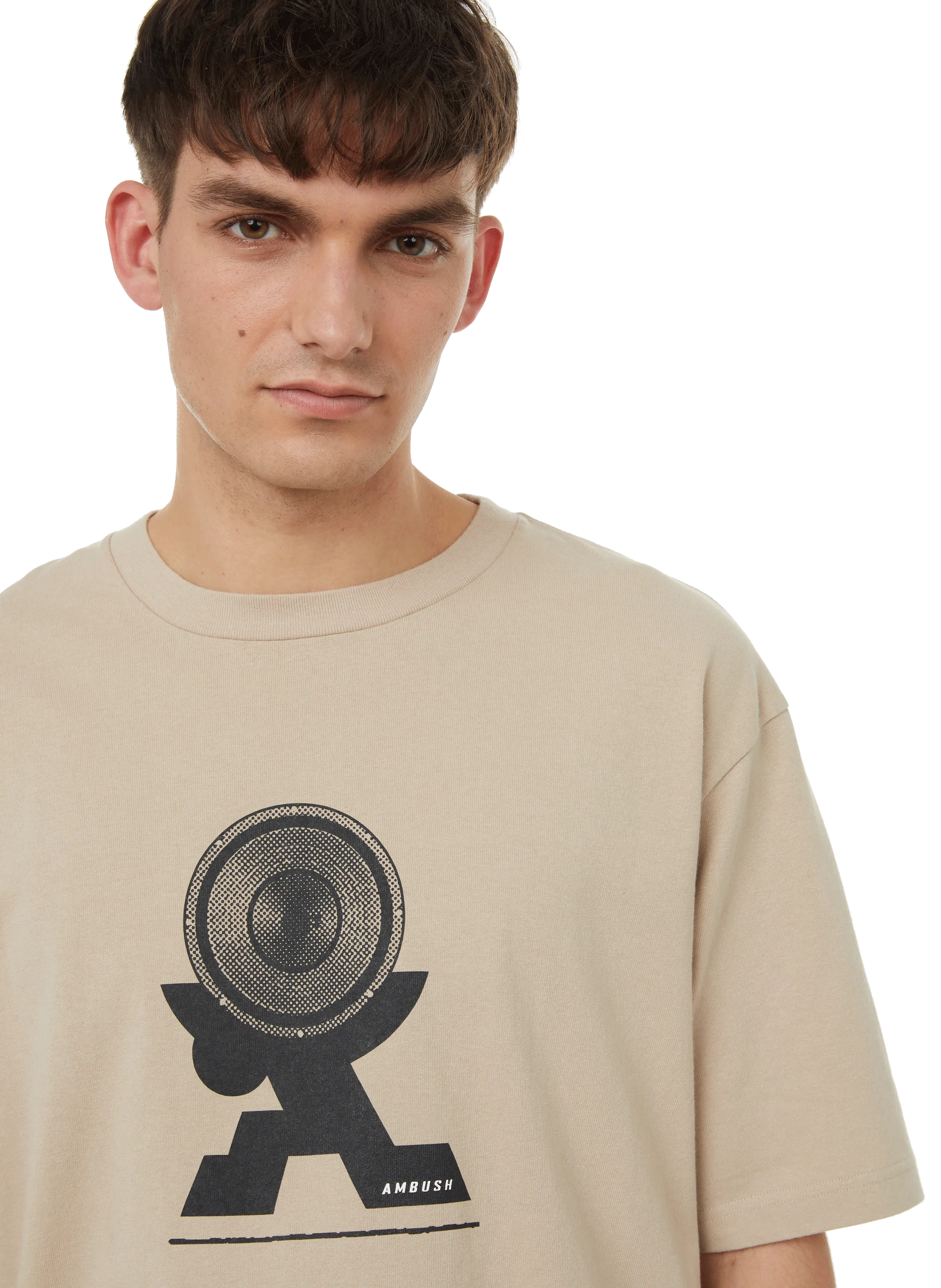 AMBUSH  Printed cotton T-shirt - Beige