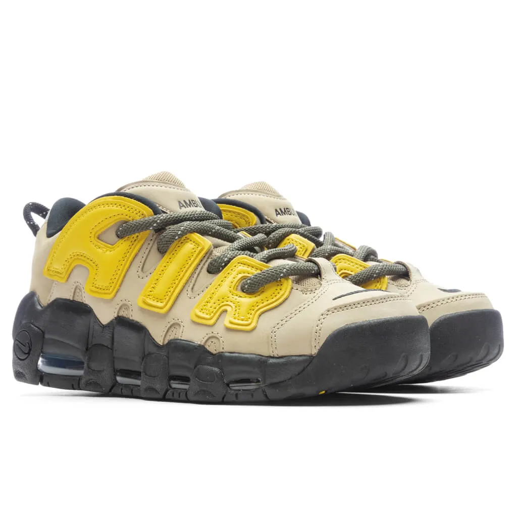 AMBUSH x Nike Air More Uptempo Low Limestone - Limestone/Vivid Sulfur/Black