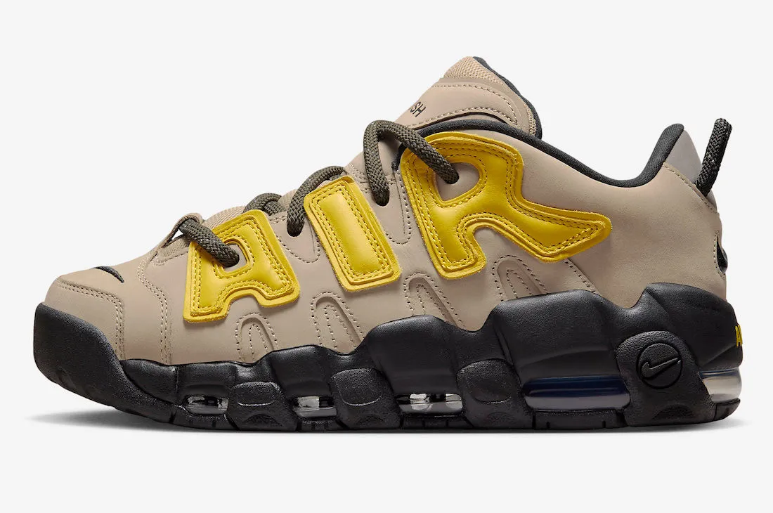 AMBUSH x Nike Air More Uptempo Low Limestone Vivid Sulfur Black FB1299-200