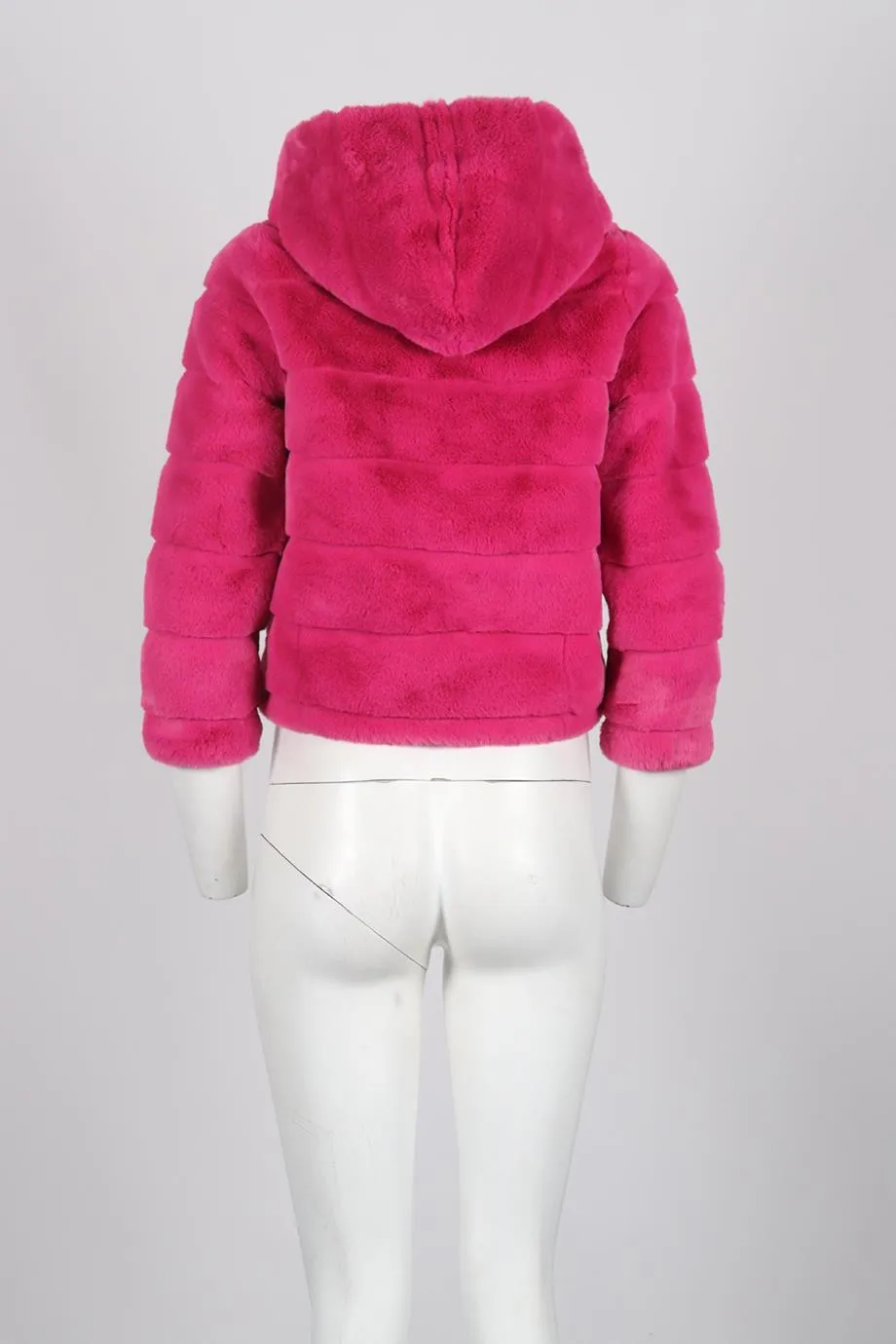 APPARIS HOODED FAUX FUR JACKET SMALL