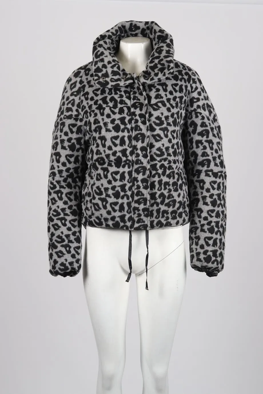 APPARIS LEOPARD PRINT PADDED FELT JACKET MEDIUM