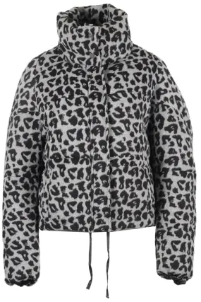 APPARIS LEOPARD PRINT PADDED FELT JACKET MEDIUM