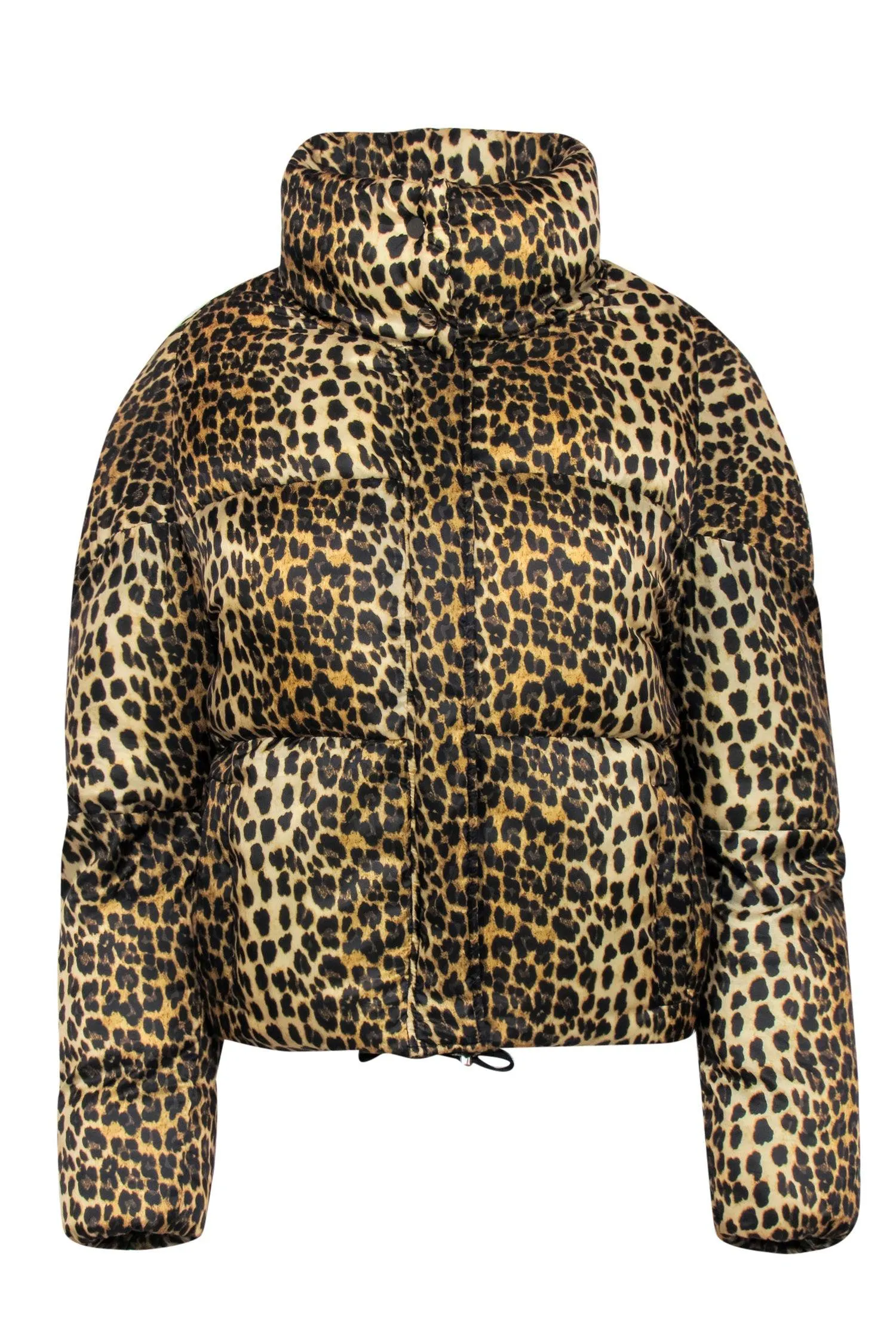 Apparis - Tan & Black Leopard Print  Puffer Coat Sz S