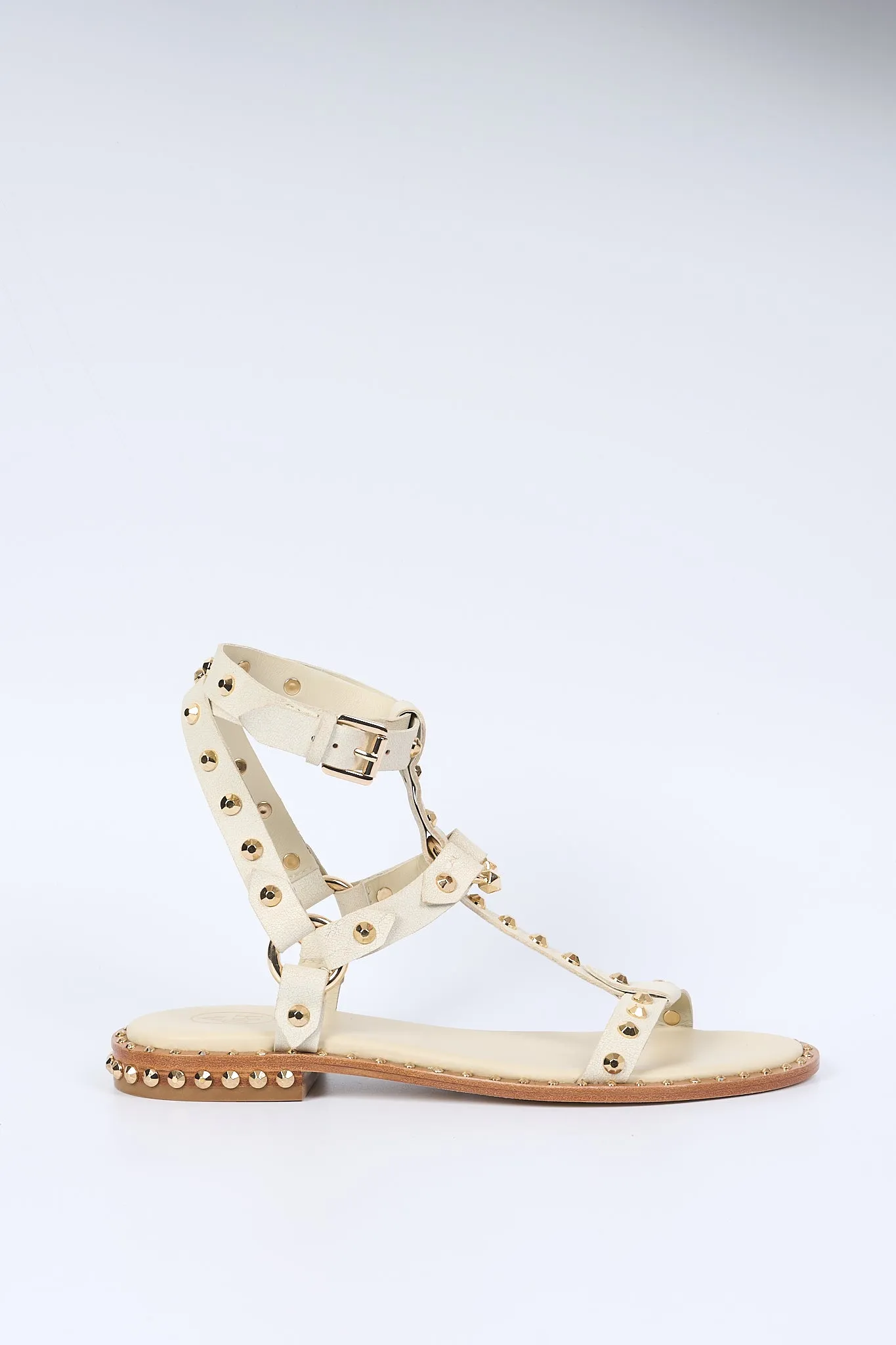 Ash Sandalo Pulp Borchie Bianco/Oro Donna