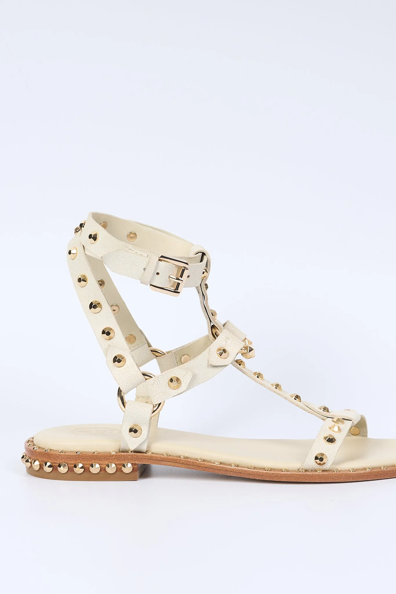 Ash Sandalo Pulp Borchie Bianco/Oro Donna