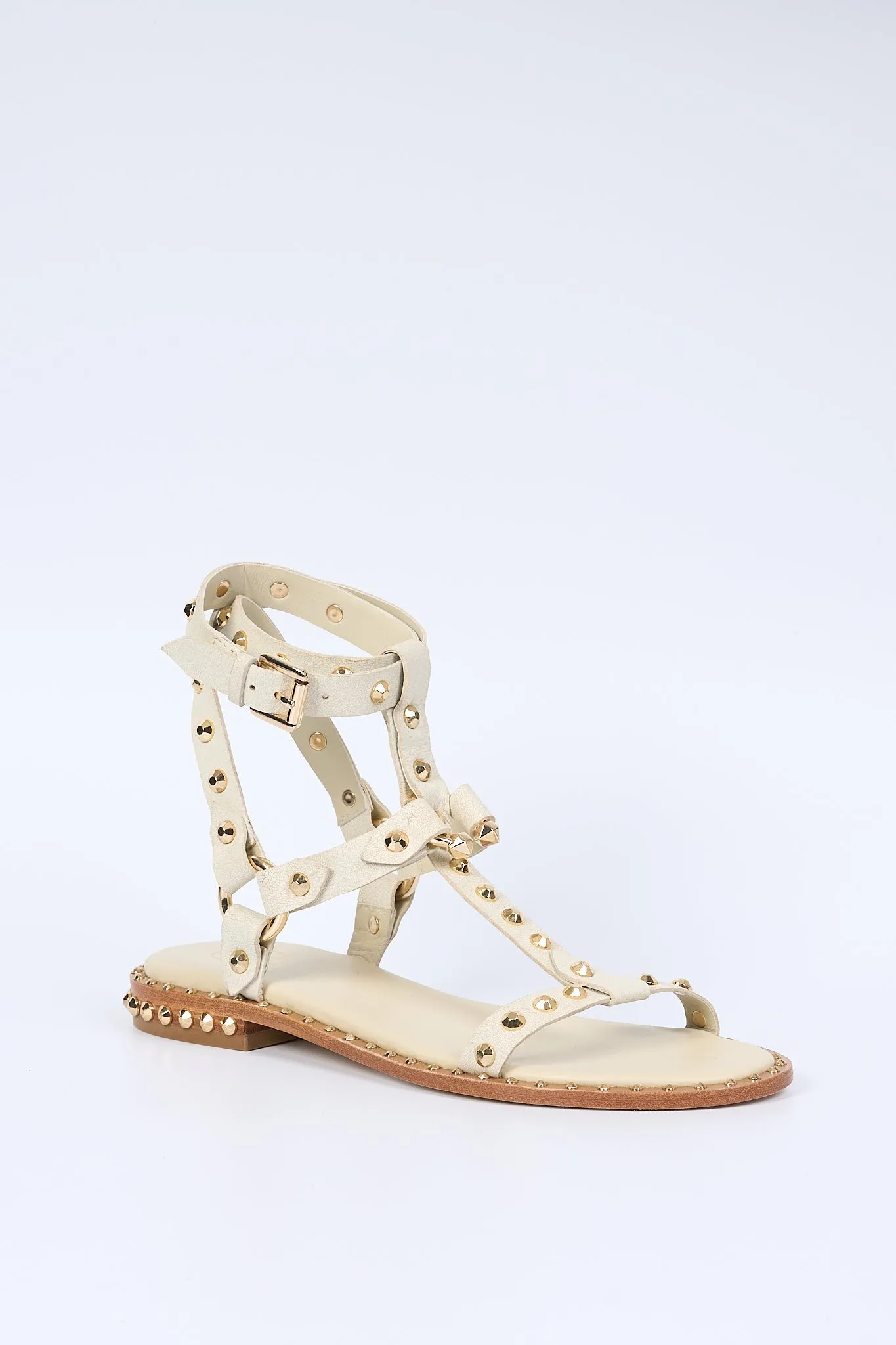 Ash Sandalo Pulp Borchie Bianco/Oro Donna