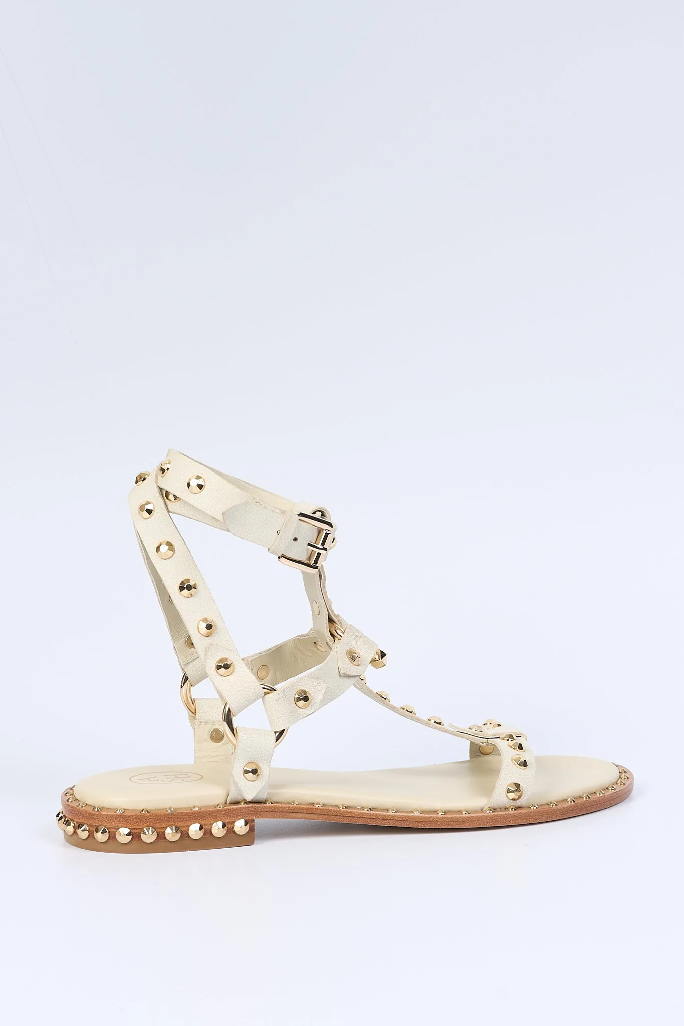 Ash Sandalo Pulp Borchie Bianco/Oro Donna