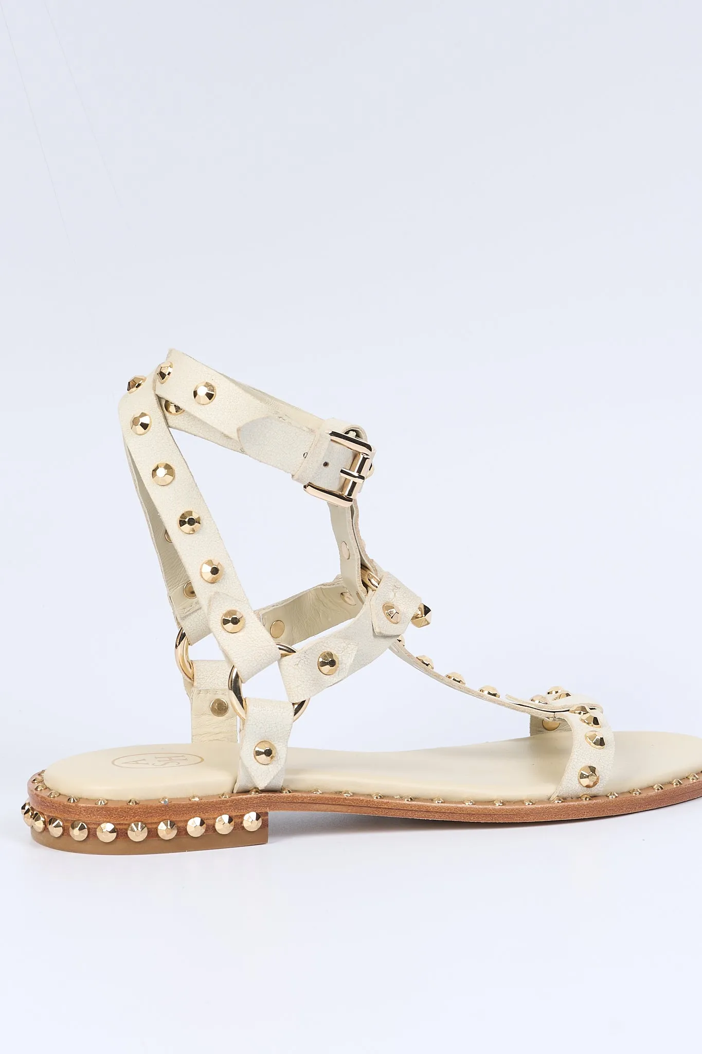 Ash Sandalo Pulp Borchie Bianco/Oro Donna