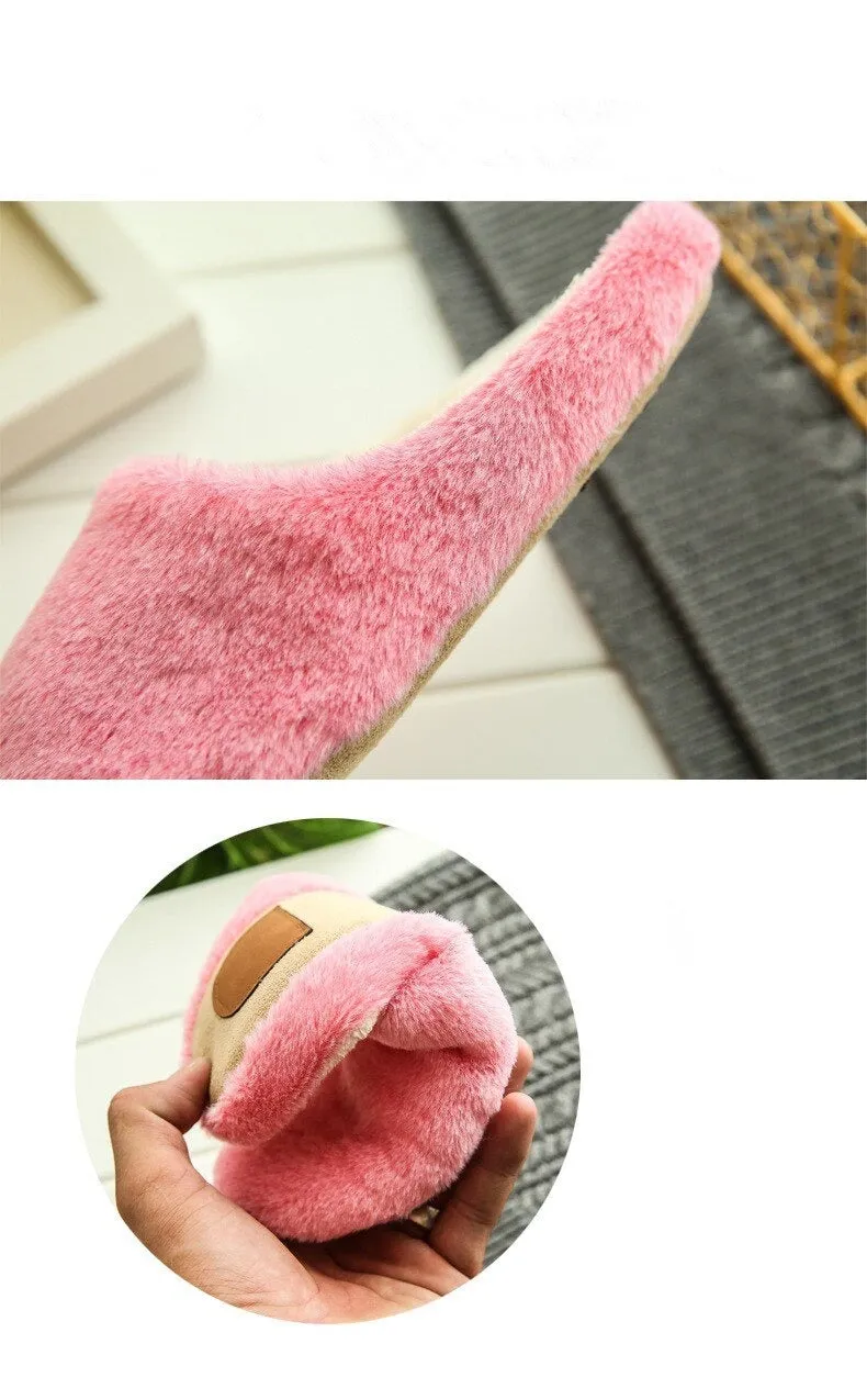 Autumn Winter Fashion Soft Sole Cotton Plush Warm Indoor Slippers for Men