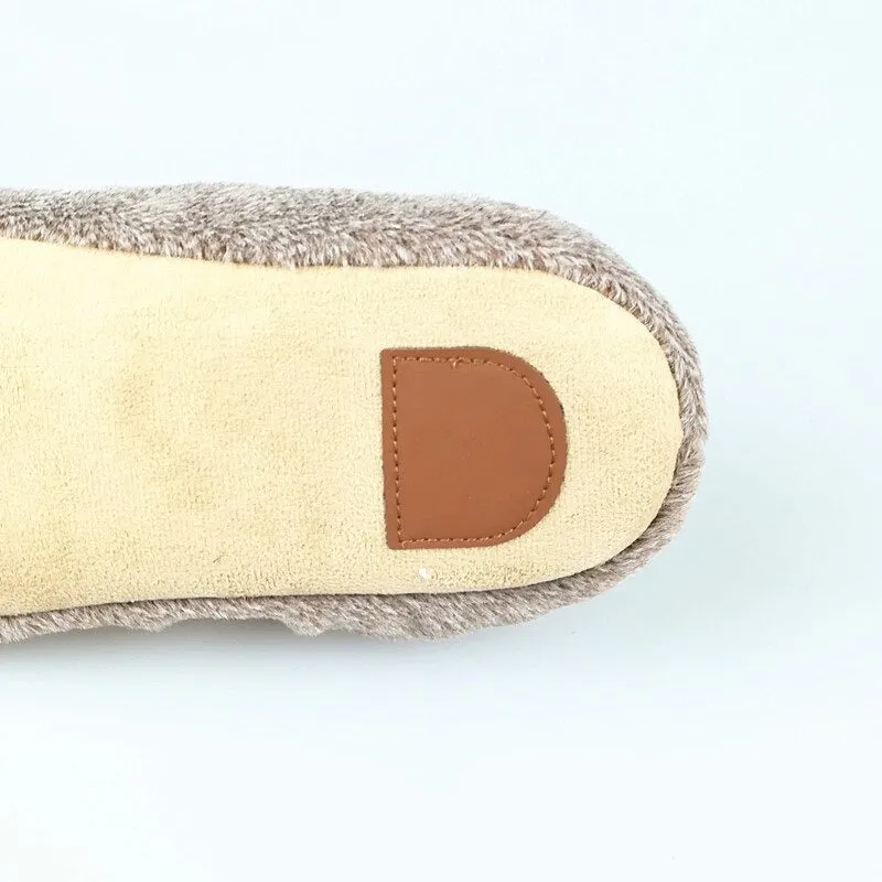 Autumn Winter Fashion Soft Sole Cotton Plush Warm Indoor Slippers for Men