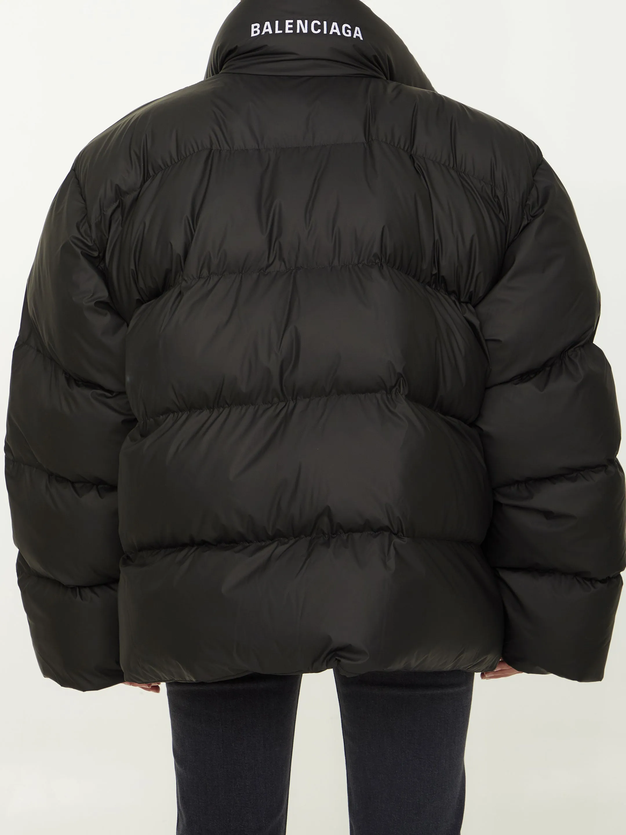 BALENCIAGA Statement Maxi Wrap Puffer Jacket in Coated Nylon for FW23