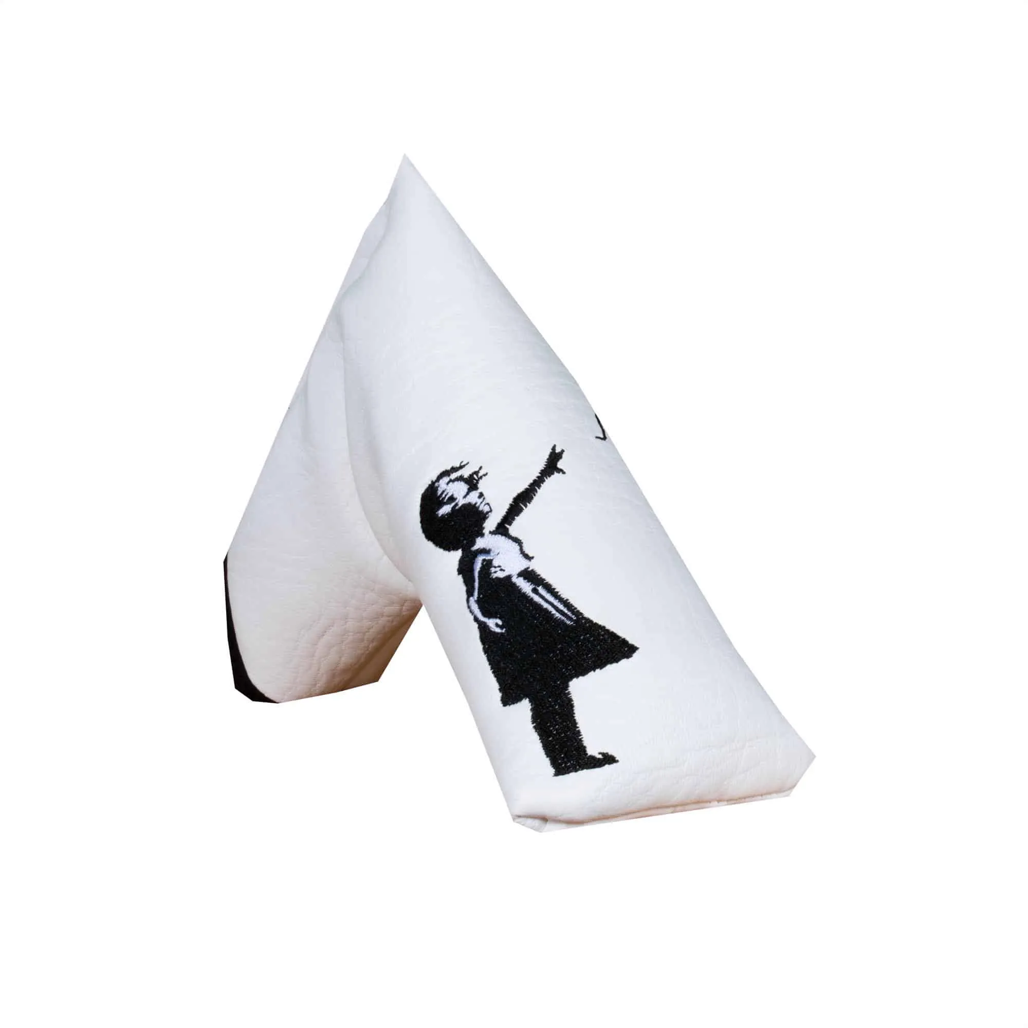 Banksy Girl With Heart Balloon Blade Putter Headcover White