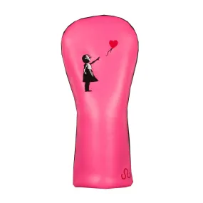 Banksy Girl With Heart Balloon Driver Headcover Pink