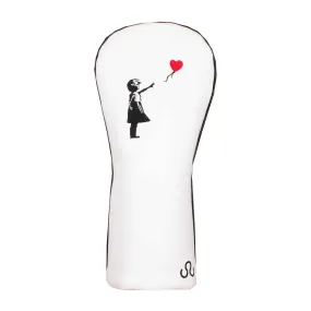 Banksy Girl With Heart Balloon Driver Headcover White