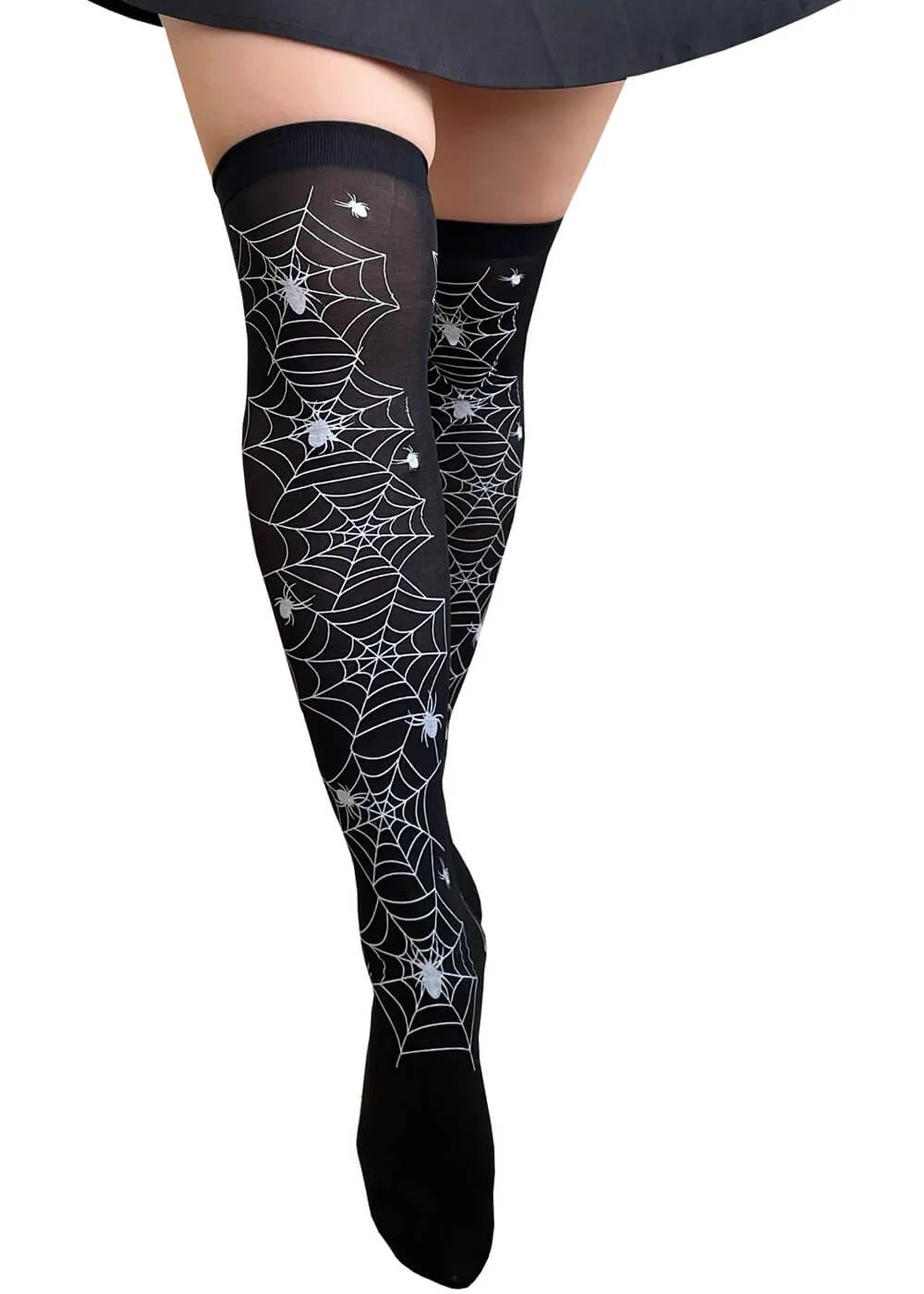 Banned Spiderweb Socks Black