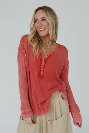 Call It A Day Thermal Top - Red