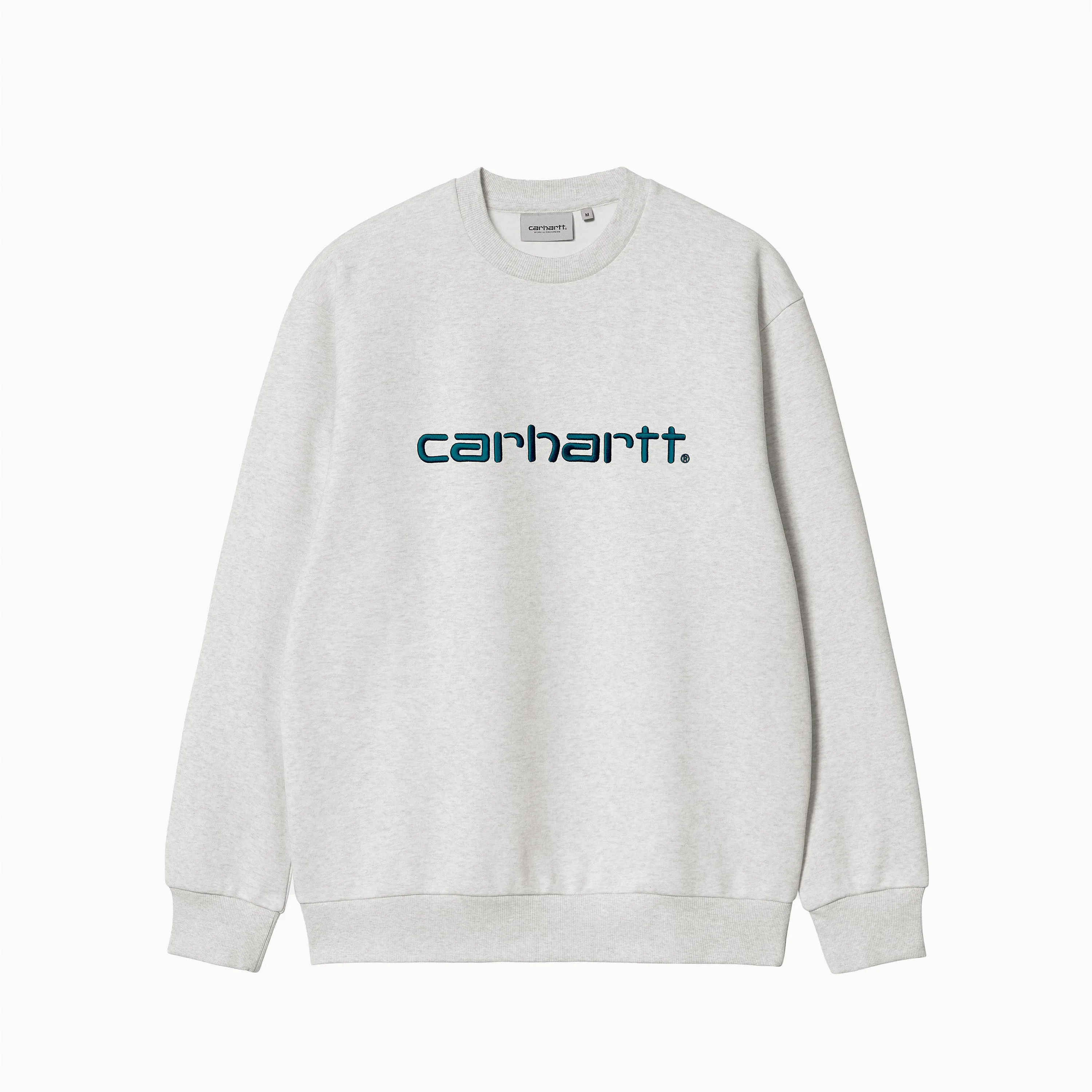 CARHARTT WIP SWEAT ASH HEATHER & DUCK BLUE - I030546