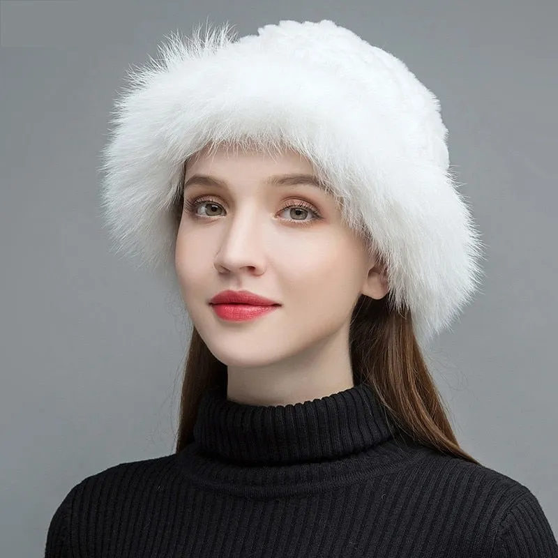 Casual Winter Warm Fashion Natural Real Fox Fur Hat for Women