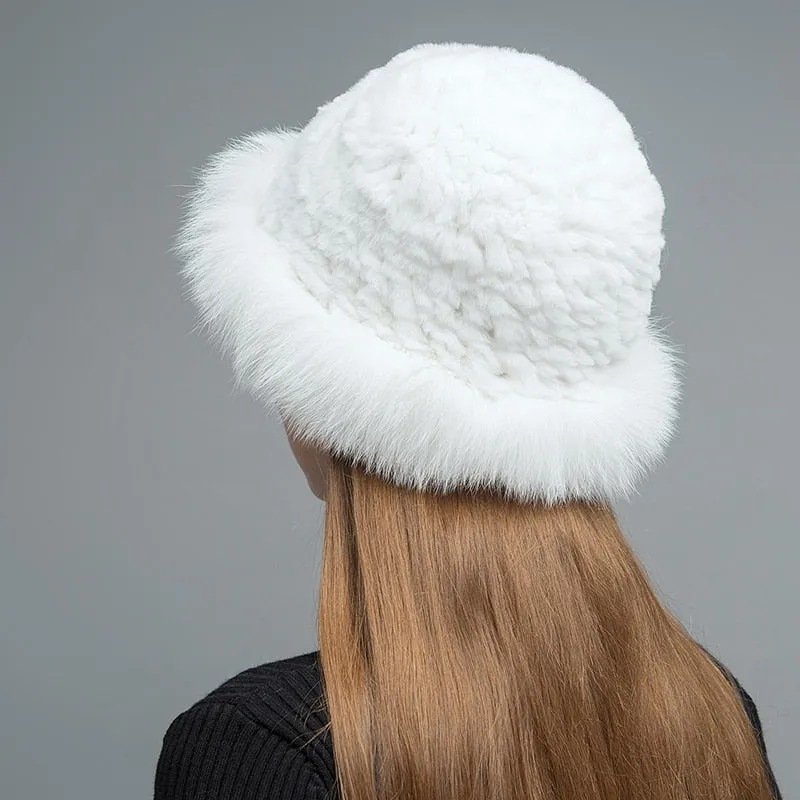 Casual Winter Warm Fashion Natural Real Fox Fur Hat for Women