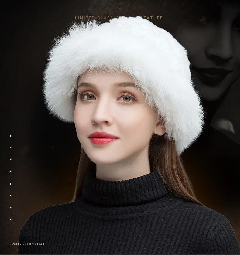 Casual Winter Warm Fashion Natural Real Fox Fur Hat for Women