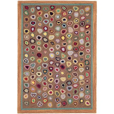 Cat's Paw 2x3 Wool Rug in Brown