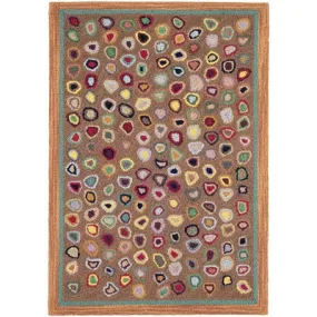 Cat's Paw 2x3 Wool Rug in Brown