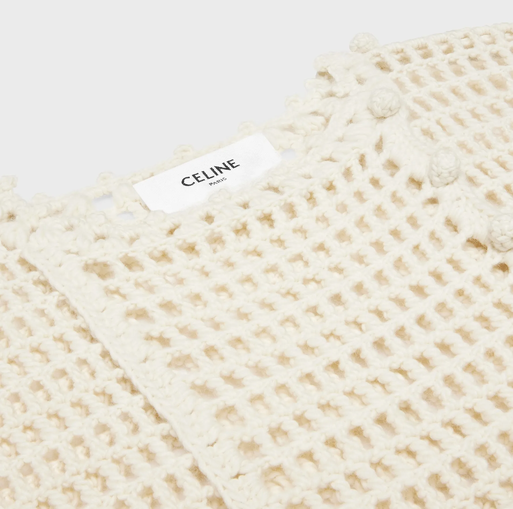 CELINE  |triomphe baja in crocheted wool