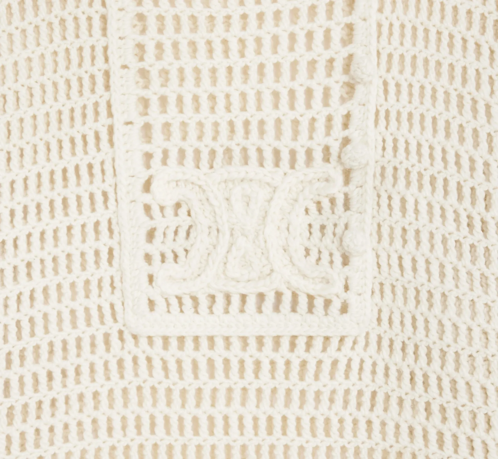 CELINE  |triomphe baja in crocheted wool