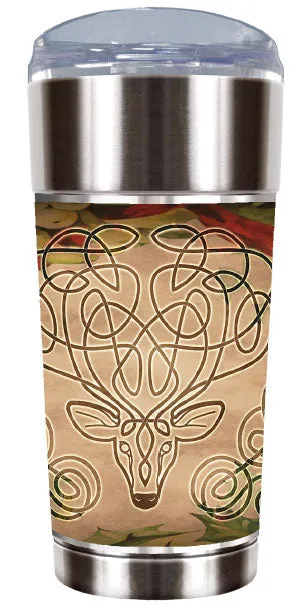 Celtic Yule Stag Travel Mug