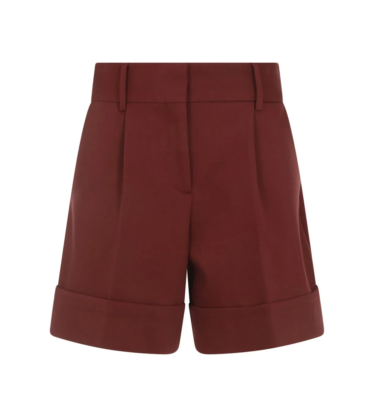 Chloé High Waist Wide Leg Tailored Shorts