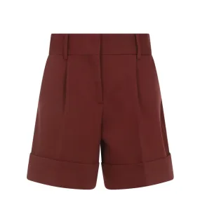 Chloé High Waist Wide Leg Tailored Shorts